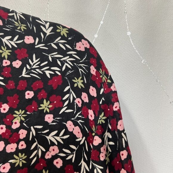 Nicholas Black Red Mini Daisy Wrap Midi Dress $595 - Picture 10 of 10